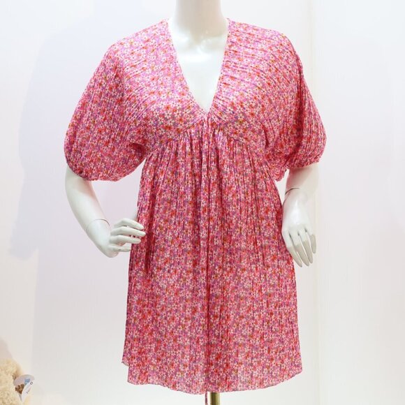 Zara Printed Pleated Dress Size S NEW WITH TAG! - Picture 3 of 5